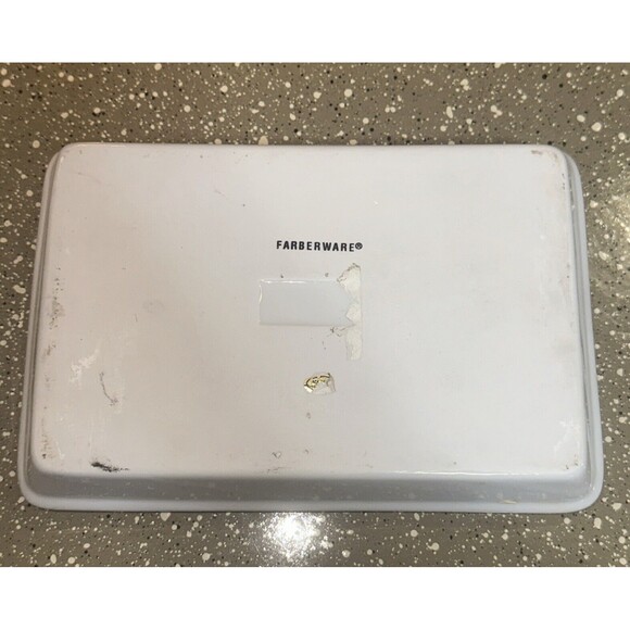 Vintage RECTANGLE WHITE  Glass Casserole Dish 8.5x5.5" FARBERWARE - Picture 3 of 4